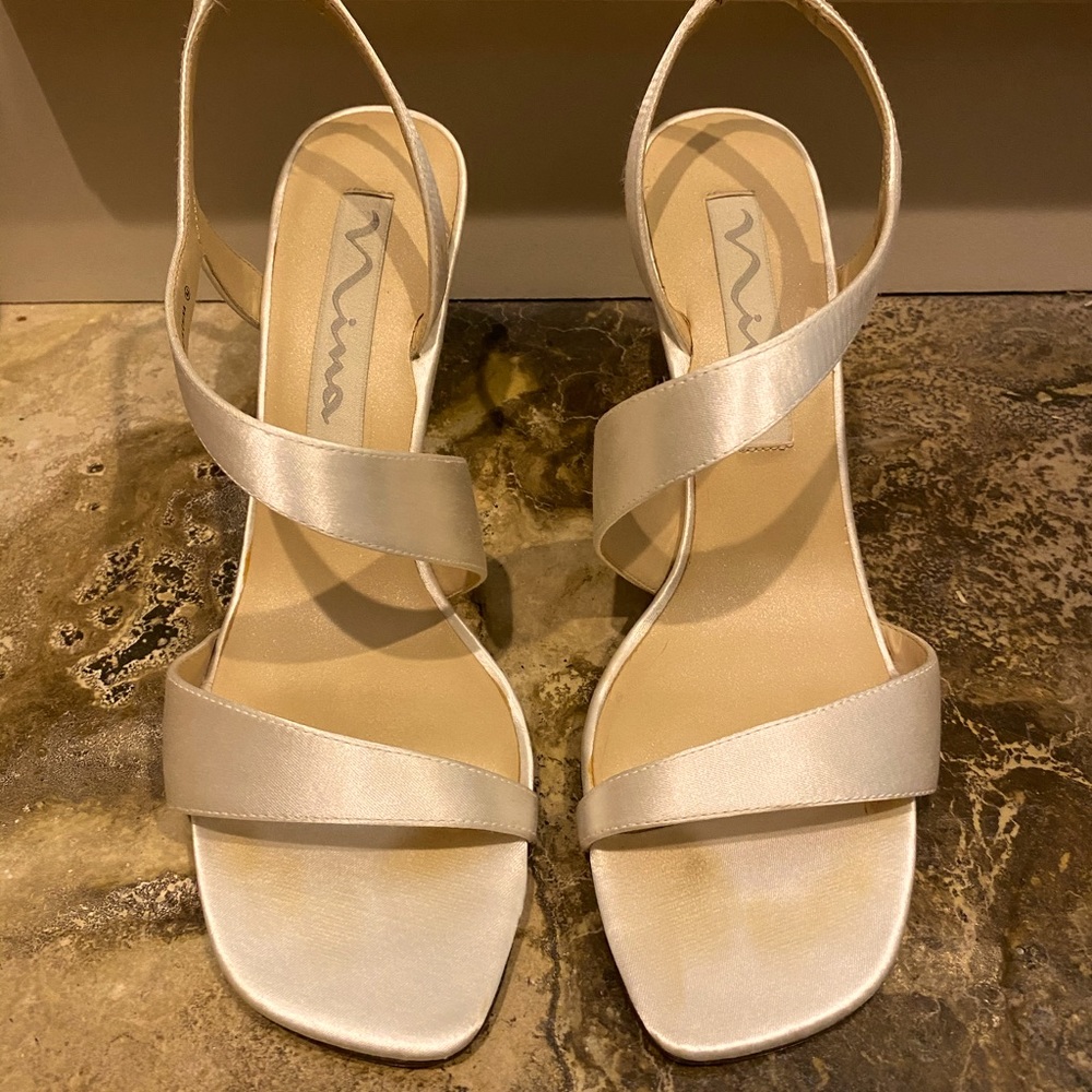 Nina Cream Satin Heels ! 🔥